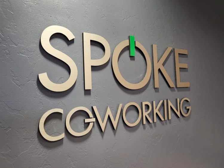 Spoke Coworking Inside Sign