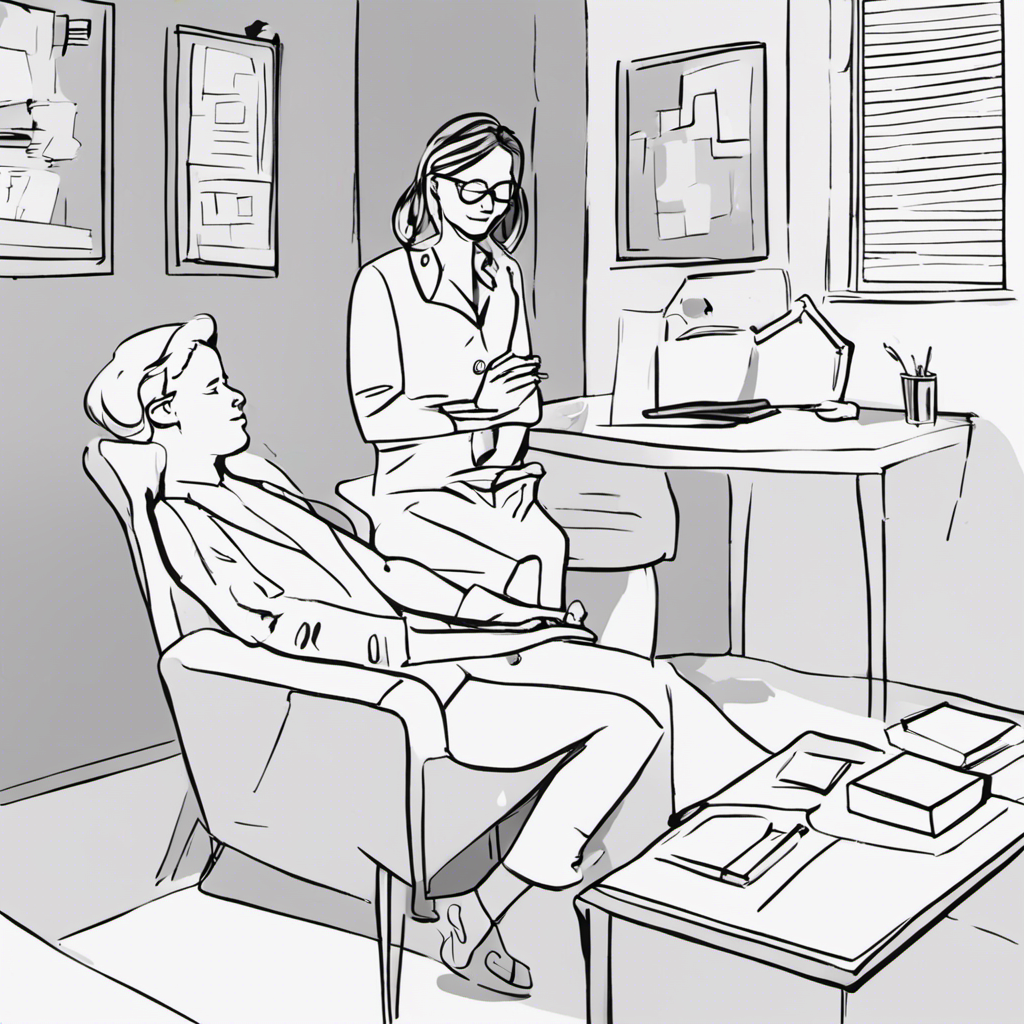 A female mental health therapist engaging with a patient in an office